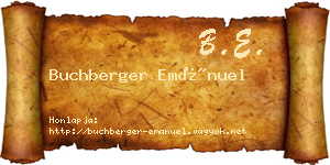 Buchberger Emánuel névjegykártya
